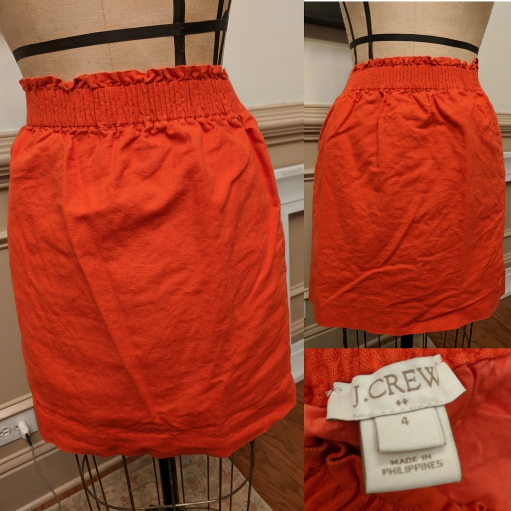 J. Crew knee length linen skirt